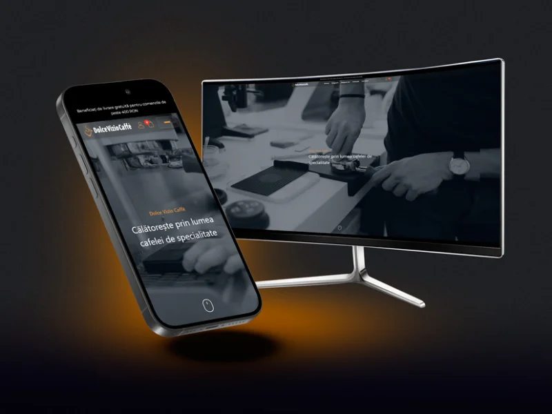 Dolce Vizio Caffè – Custom UI/UX Design pentru producător de cafea de specialitate