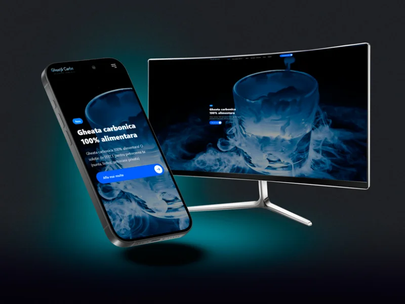 Gheață carbonică – redesign & performanță Google 92/100