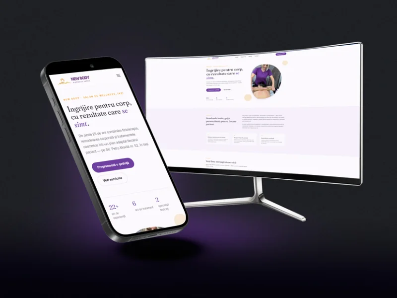 New Body Wellness Salon Iași — Website Custom pentru Salon de Wellness