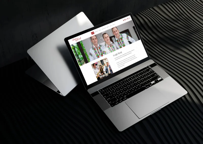 Website de prezentare Frații Reut – branding digital pentru artiști de renume